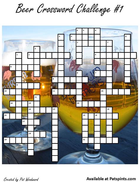 strong dark beer crossword puzzle.